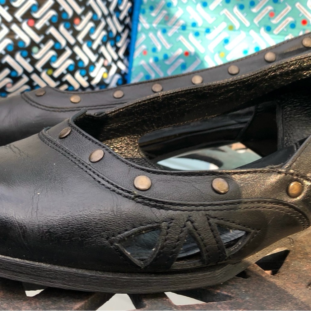 John Fluevog Free Amina shoes studded black leather (project shoe) - Picture 8 of 14